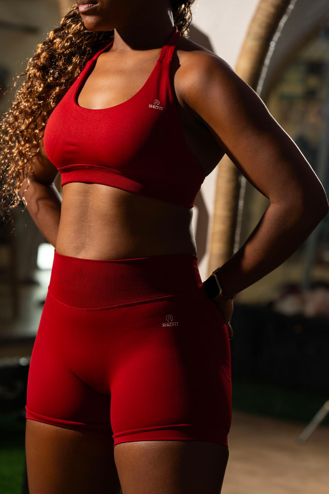Red Set — Brassière + Short — vue 1