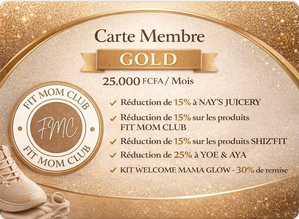 Carte Membre Gold — Fit Mom Club