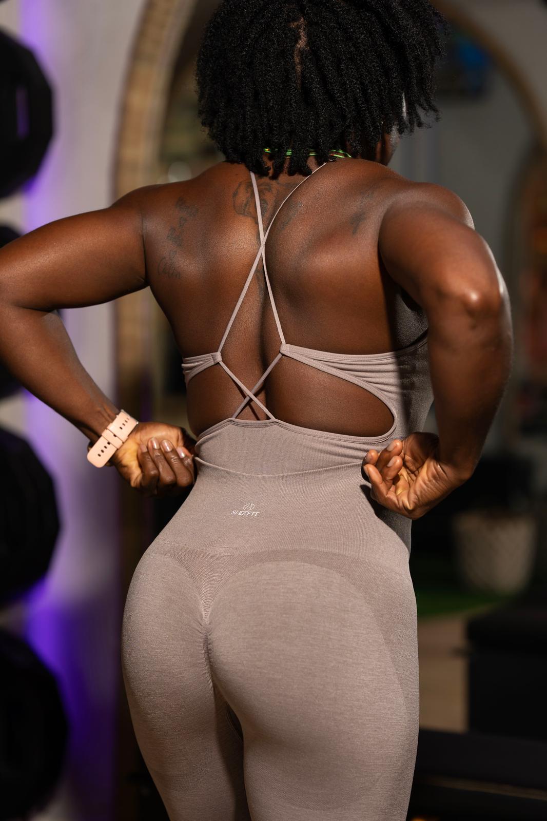 Grey Set — Leggings + Brassière — vue 2