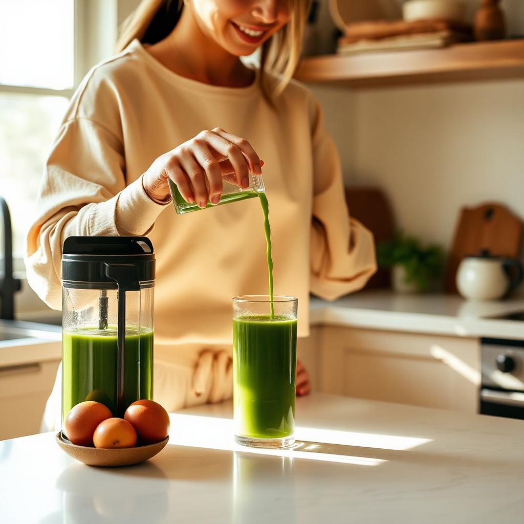 Pressé d'un jus vert Nay's Juicery